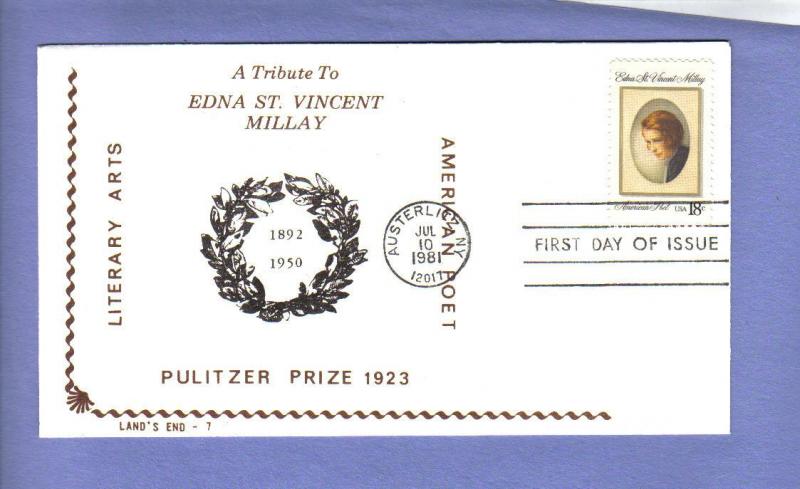 #1926 Edna St. Millay - Pulitzer Prize - LANDS END!