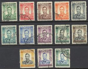 Southern Rhodesia Sc# 42-54 Used (a) 1937 KGV Definitives 