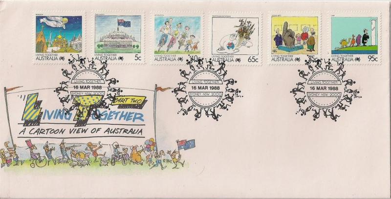 Australia Fdc Living Together