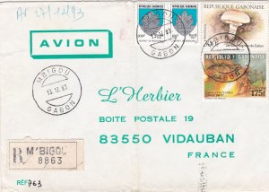 French Colonies 1993 Regd Air Mail Shields,Mushroom & Pic Stamps Cover Ref 44672