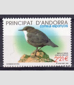 Andorra 2005 White-Throated Dippers BIRD 1v Perforated Mint (NH) VF