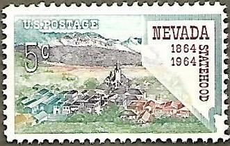 United States #1248 5c Nevada Statehood MH (1964)