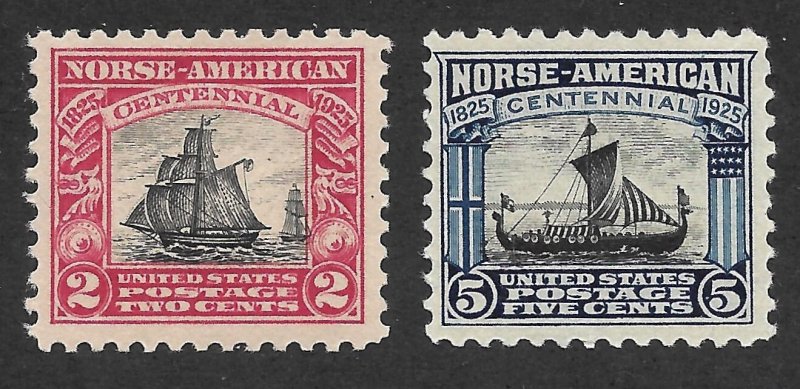 Doyle's_Stamps: MNH 1925 Norse American Set Scott #620** & #621**