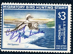 #RW34 – 1967 $3.00 Old Squaw Ducks. Used.