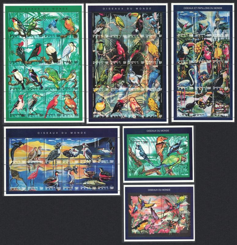 Mali Birds and Butterflies 4 Sheetlets + 2 MSs COMPLETE SG#1382/MS1438