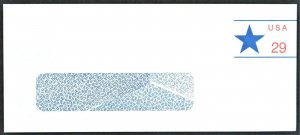 1991 US Sc. #U623 stamped window recycled envelope, 29 cent mint, very nice