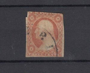 USA 1851 3c Imperf Scott #10 Fine Used JK7296