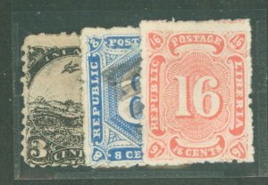 Liberia #21-23 Used