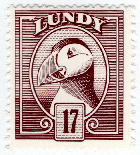 (I.B-JA) Cinderella Collection : Lundy Puffin 17p (colour trial)