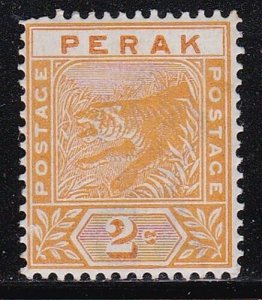 Album Treasures Malaya Perak Scott # 44   2c  Running Tiger   Mint Hinged