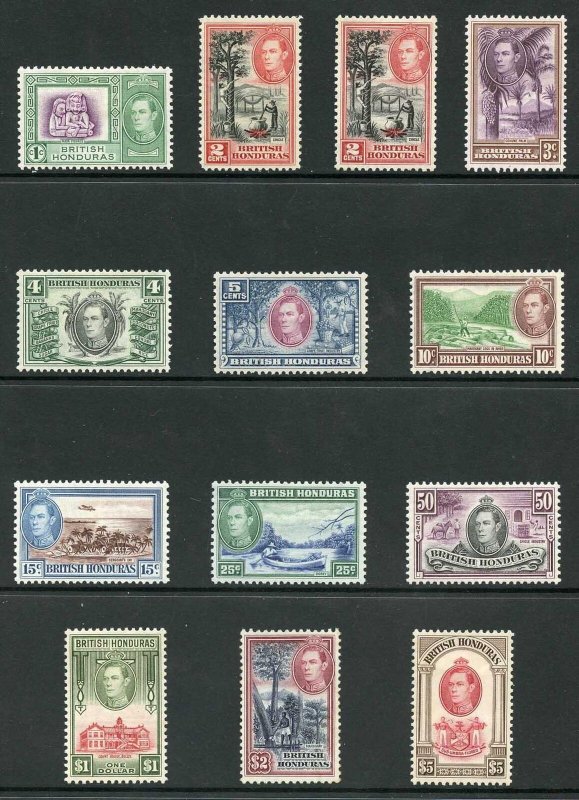 British Honduras SG150/61 1938 Set of 12 Fresh M/Mint 