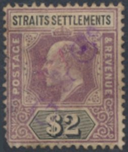 Straits Settlements    SC# 103 spacefiller  Used  see details & scans CV $80