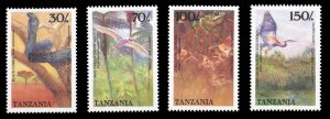 Tanzania #473-476 Cat$18.75, 1989 Endangered Species, complete set, never hinged