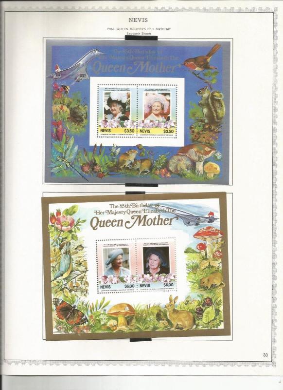 NEVIS SCOTT 432 AND 433 MNH 