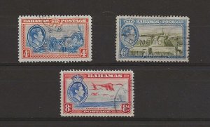 Bahamas 1938 George VI sg.158-60 used 3 values