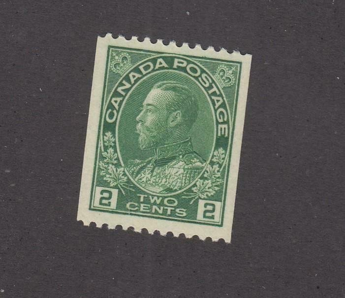 CANADA # 133 VF-MNH KGV 2cts COIL CAT VALUE $300