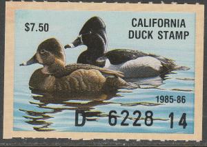 U.S.-CALIFORNIA 16, STATE DUCK HUNTING PERMIT STAMP. MINT, NH. VF