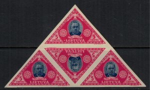 Lithuania #C71-8* NH  Scarce imperf Blocks of 4 (see all scans)  CV $120.00