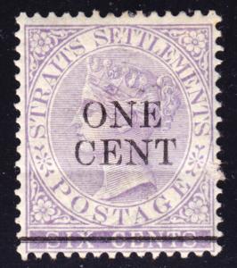 Malaya Straits Settlements Scott 79  F+  mint OG HR.