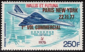 WALLIS & FUTUNA 1977 Paris-New York Concorde Flight Overprint; Scott C73; MNH