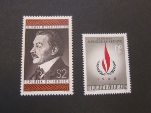 Austria 1968 Sc 818,819 set MNH