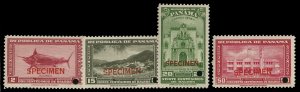 Panama #C96-99, 1948 2c-50c, set of four, overprinted Specimen, with security...