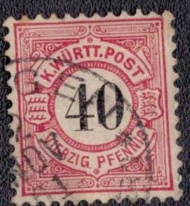 Wurttemberg -  65 1875 Used