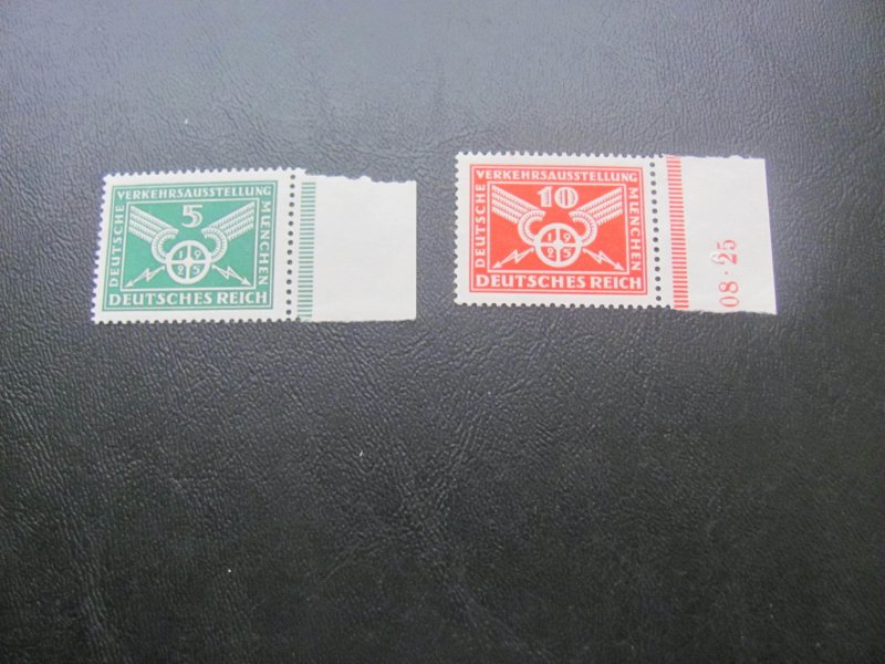 GERMANY 1925 MNH SC 345-6 TRAFFIC WHEEL MARGIN 55+ EUROS (124) SEE MY STORE