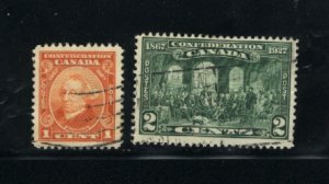 Canada #141, 142  -2  used     PD