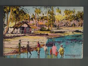 1938 Noumea New Caledonia Postcard Cover to Brno Czechoslovakia Family in Lagoon