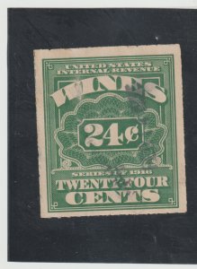 US  Scott #RE42Used 24c, Wines, Series of 1916, Used, SCV$4