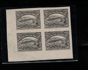 Newfoundland #101a Mint Superb Lower Left Imperf Block Ungummed As Issued