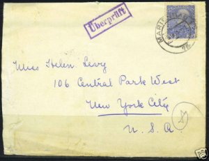 AUSTRIA CZECHOSLOVAKIA 1915 MARIENBAD TO NEW YORK W/AUS