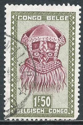 Belgian Congo, Sc #242, 1.50fr Used