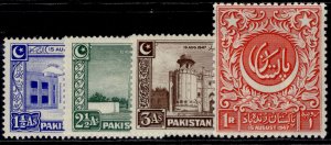 PAKISTAN GVI SG20-23, 1948 independence set, M MINT.