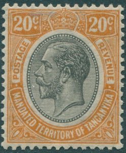 Tanganyika 1927 SG96 20c black and orange KGV MLH