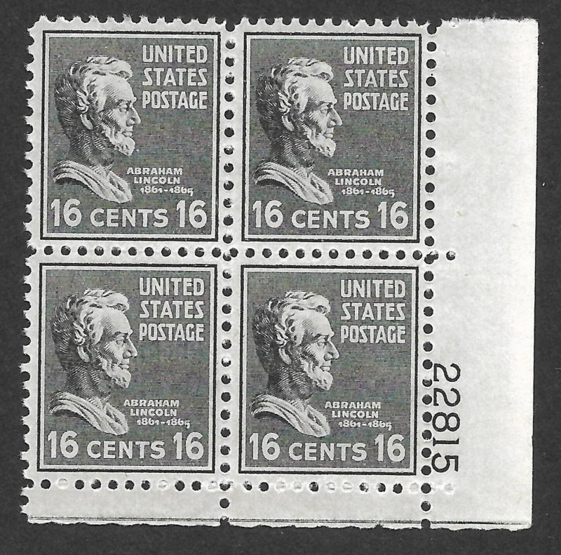 Doyle's_Stamps: 1938 MNH 16-cent Prexie PNB, Scott #821**