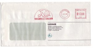 Meter cover Luxembourg 1989 Luxair - Air Navigation Company