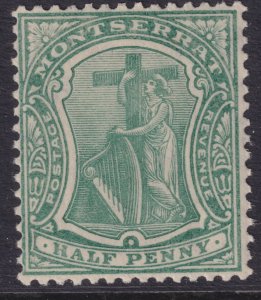 Sc# 31A Montserrat 1908 - 1913 Symbol of the colony ½p issue MVLH CV $12.00