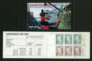 Greenland #217b & #257b (GR195) Comp Booklet with (1) pane of each, MNH, VF