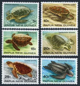 Papua New Guinea 592-597, MNH. Michel 467-472. Turtles 1984.