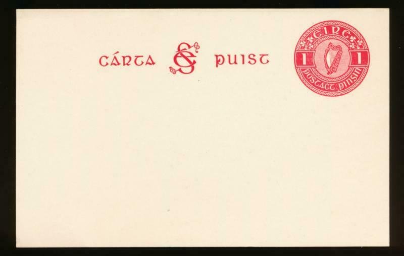 IRELAND Mi. P2c UNUSED POSTAL STATIONERY POST CARD