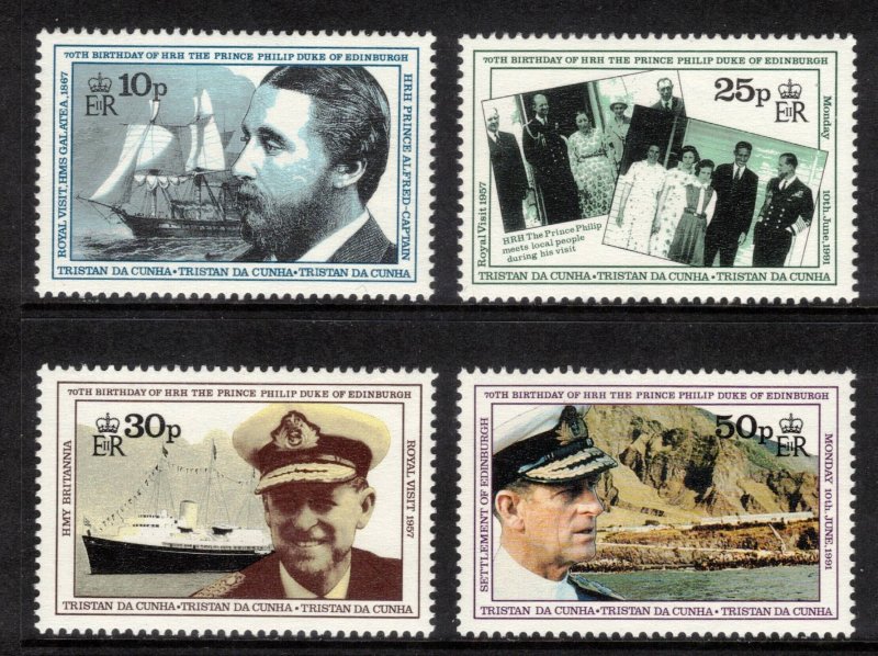 TRISTAN DA CUNHA 1991 Prince Philip Birthday; Scott 496-99, SG 514-17; MNH