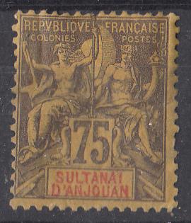 Anjouan 18 SG 12 MHR F/VF 1892 SCV $37.50