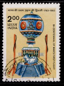 INDIA QEII SG1105, 1983 2r Montgolfer Balloon, FINE USED.