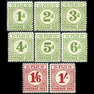 FIJI 1940 - Scott# J12-9 Numeral Set of 8 LH