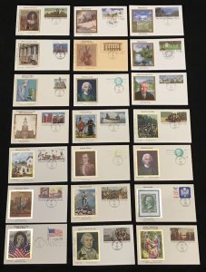 US 1981-1989 FDC Colorano Silk Cachet Post Card Mixed Lot of 42