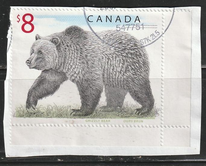 #1702 Canada Used on paper - Grizzly Bear