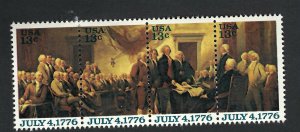 1691-94 Declaration of Independence  Strip of 4  MNH