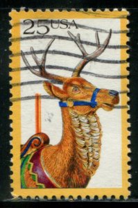 2390 US 25c Carousel Animals, used